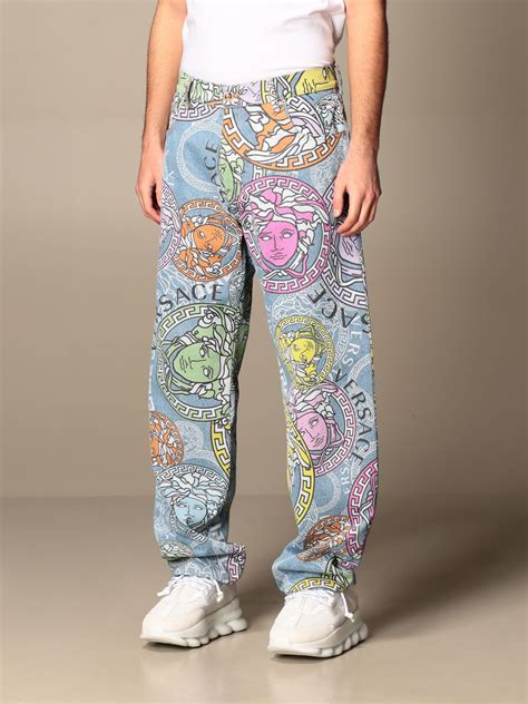 pantalone fantasia versace uomo